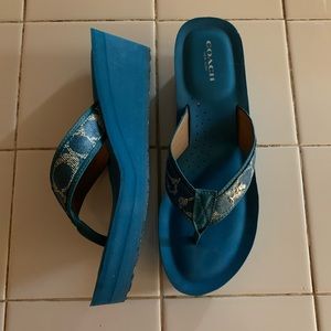 Women’s Coach Platform Thong Sandals Flip Flop- 9